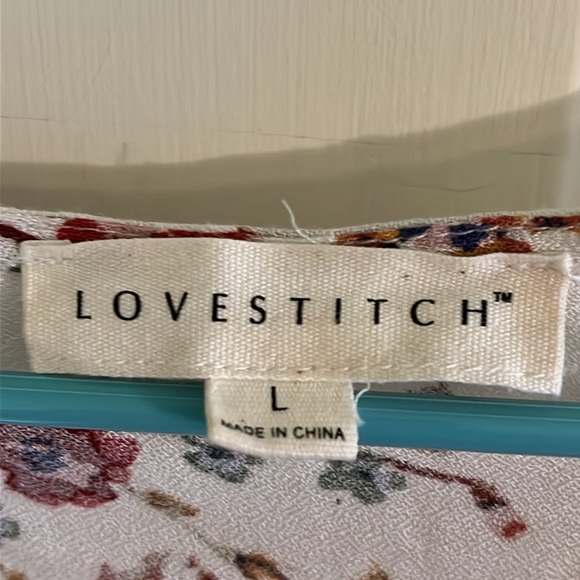 Lovestitch boho women’s floral faux wrap blouse size large - Picture 2 of 10